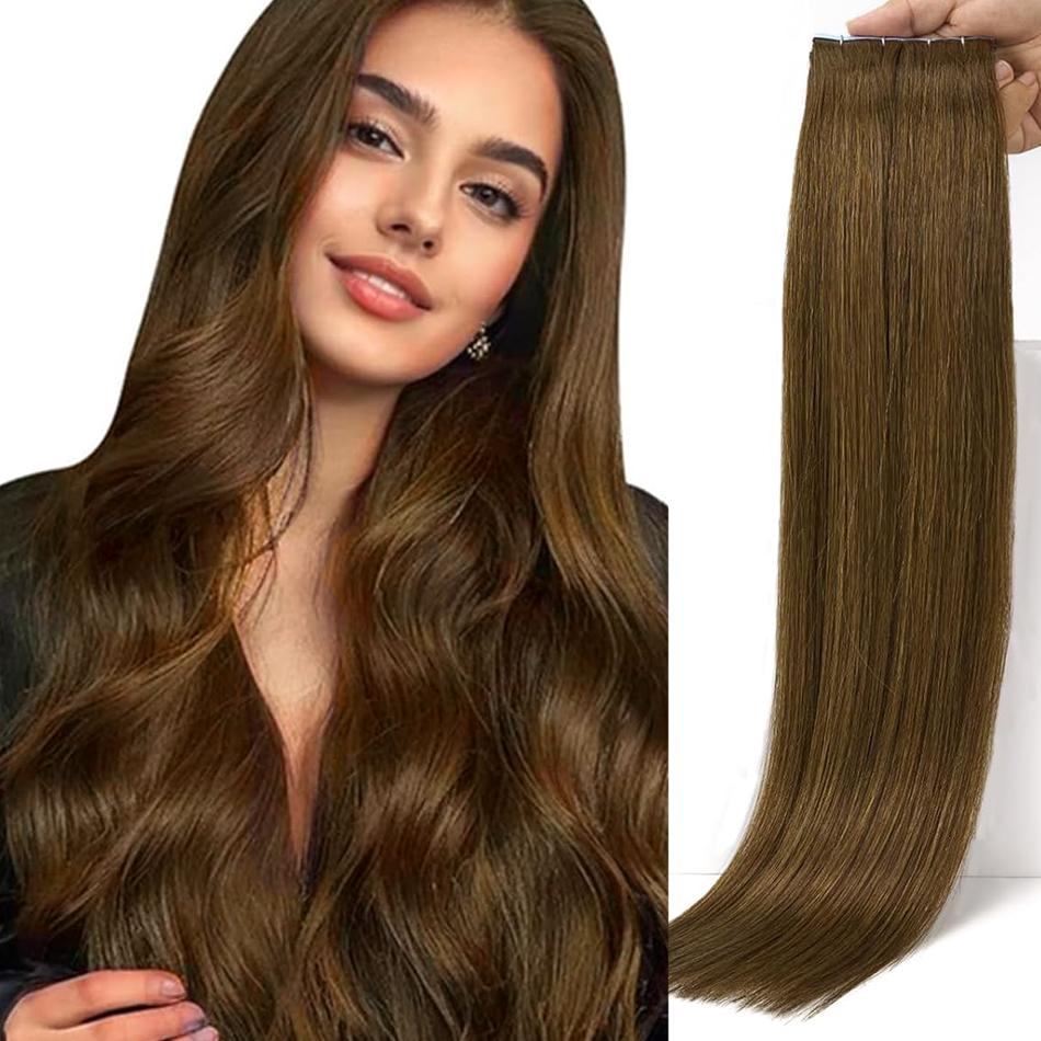 Tape In 100% Echt haar Recht D - Invisible Tape In Extensions Real Hair recensie en prijs