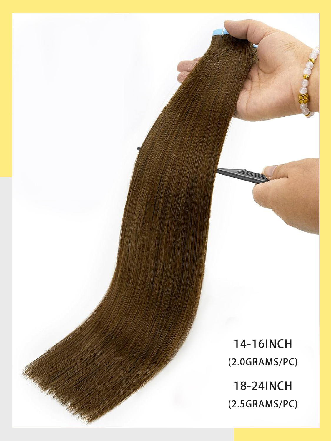 Tape In 100% Echt haar Recht D - Invisible Tape In Extensions Real Hair recensie en prijs