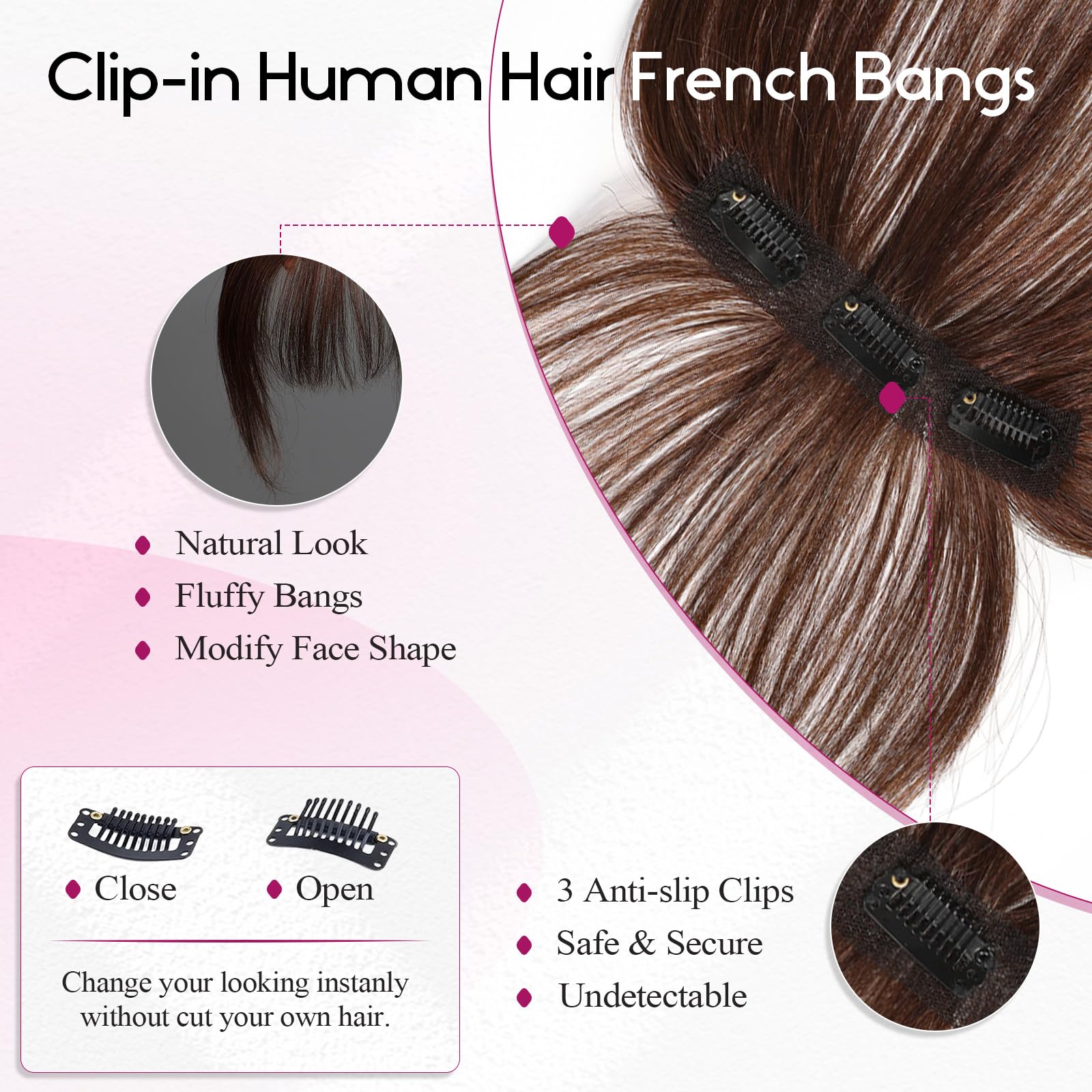 100% Echt haar Pony Clips in A - Seamless Clip In Hair Extensions Human Hair recensie en prijs